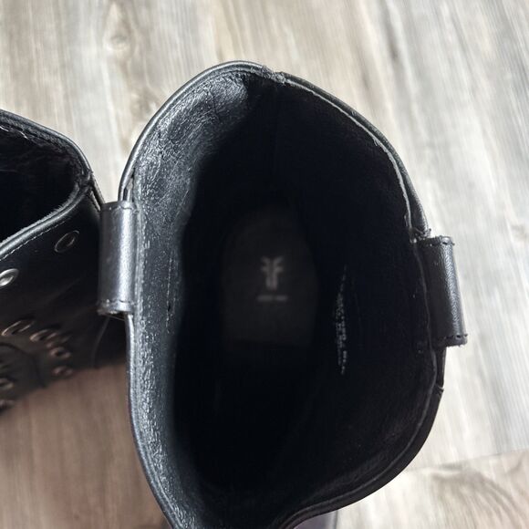 Frye Womens Diana Grommet Short Boot Black Leather Size 8.5 M - Picture 14 of 16